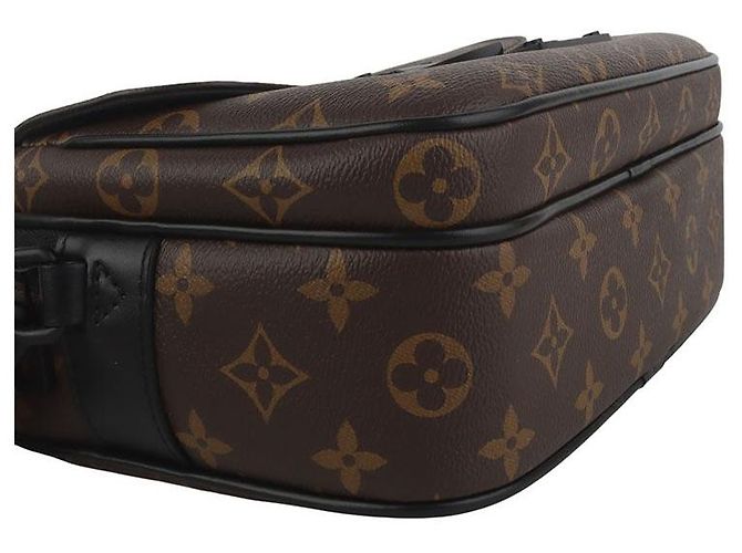 Louis Vuitton Borsa a tracolla messenger con chiusura monogramma Nero - vista 5