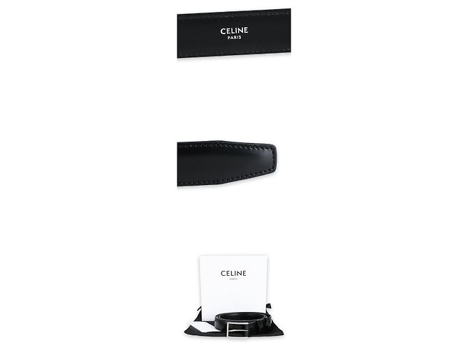 Céline Men's Torilón Leather Belt (Black) - view 3