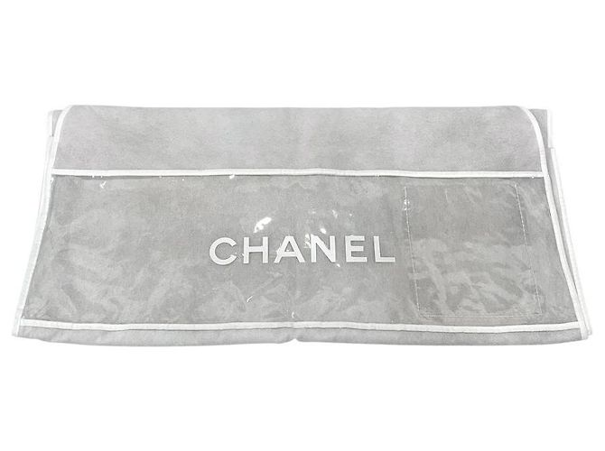 Chanel Tweed-Midikleid mit CC-Knöpfen und kurzen Ärmeln Blau - Ansicht 7