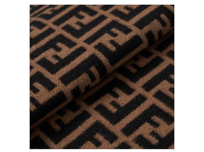 Fendi Woll-Kaschmir-Poncho mit Logo Mehrfarben - Ansicht 9