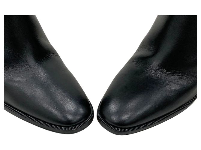Dior Botas altas de tacón en piel de becerro Negro - vista 10