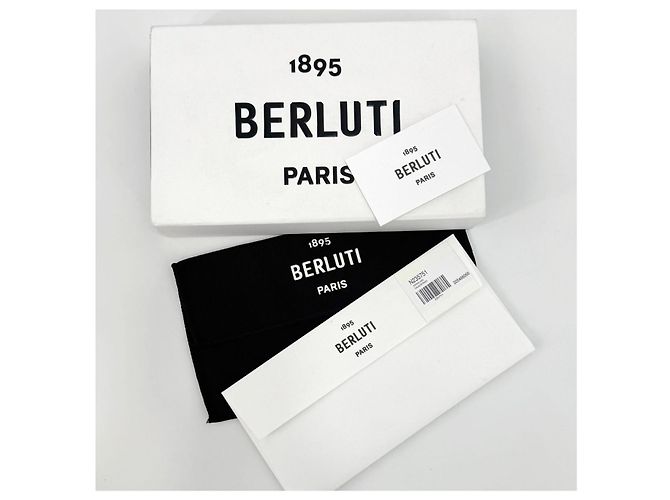 Berluti Leather Long Wallet for Men Brown - view 16