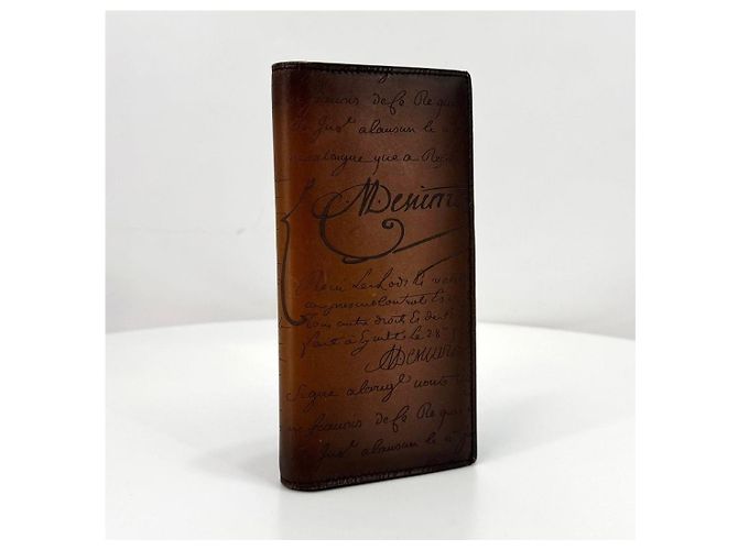 Berluti Leather Long Wallet for Men Brown - view 5