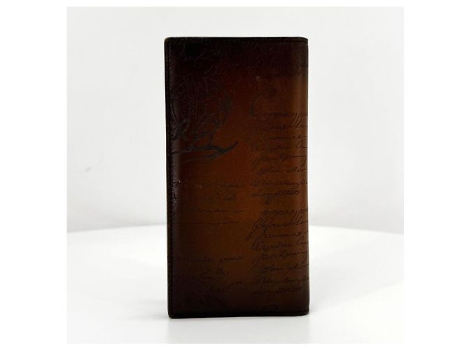 Berluti Leather Long Wallet for Men Brown - view 6
