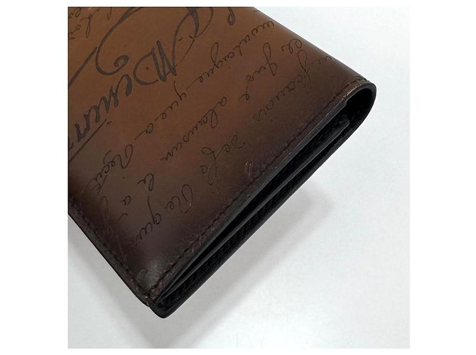 Berluti Leather Long Wallet for Men Brown - view 8