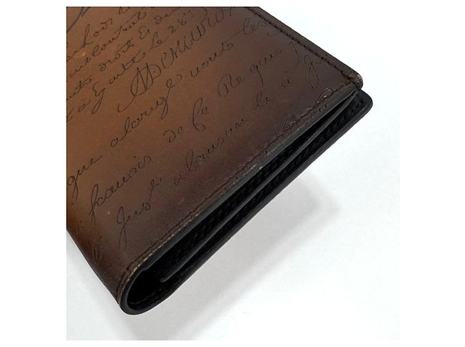 Berluti Leather Long Wallet for Men Brown - view 9