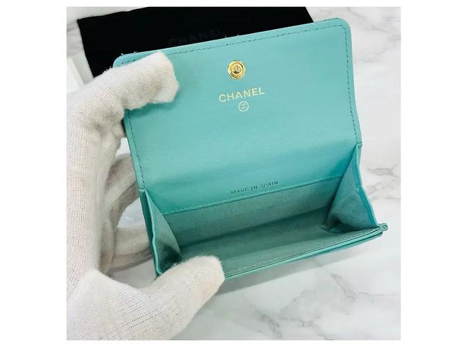 Chanel 19 Chanel Cartera con solapa Gold Mint Verde - vista 12
