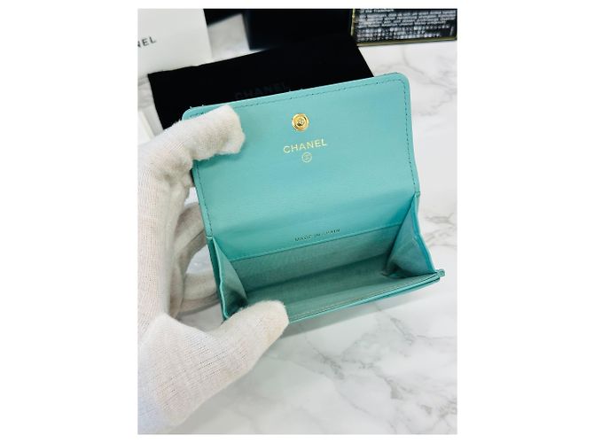 Chanel 19 Chanel Cartera con solapa Gold Mint Verde - vista 6