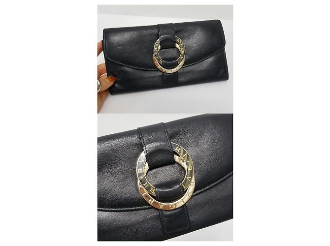 Bulgari Cartera larga para mujer Negro - vista 3