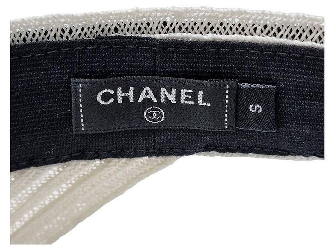 Chanel Raffia Sun Cap Visor White - view 4