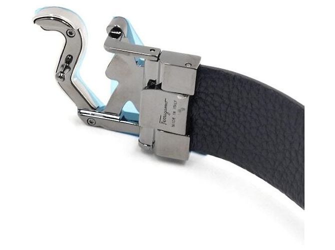 Salvatore Ferragamo Cintura reversibile con logo argento GRATIS - vista 4