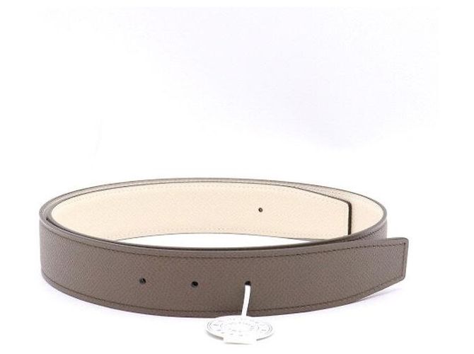 Hermès Cinturón reversible de cuero Constance Etoupe Naranja - vista 2