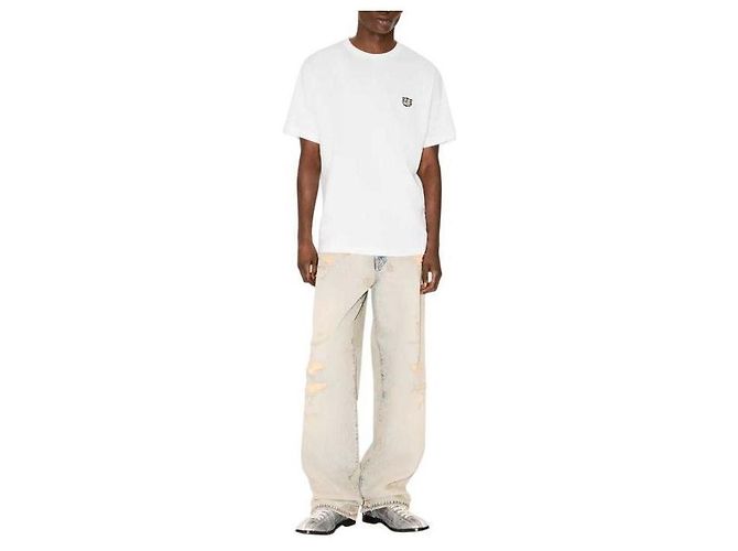 Kenzo Wild Tiger Embroidered Cotton T-Shirt White - view 6