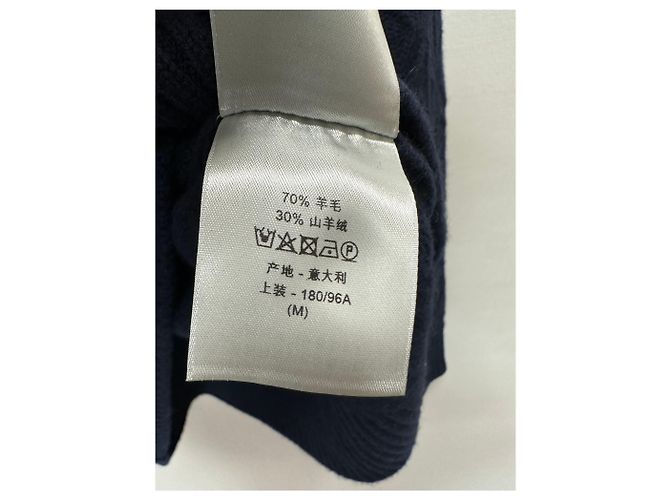 Dior Woll-Kaschmir-Strick mit hohem Hals Silber - Ansicht 8