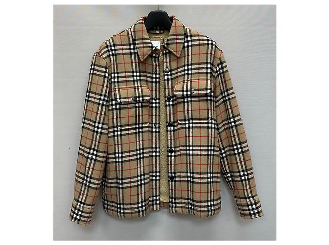 Burberry Sovracamicia in lana e cotone con motivo vintage Multicolore - vista 4