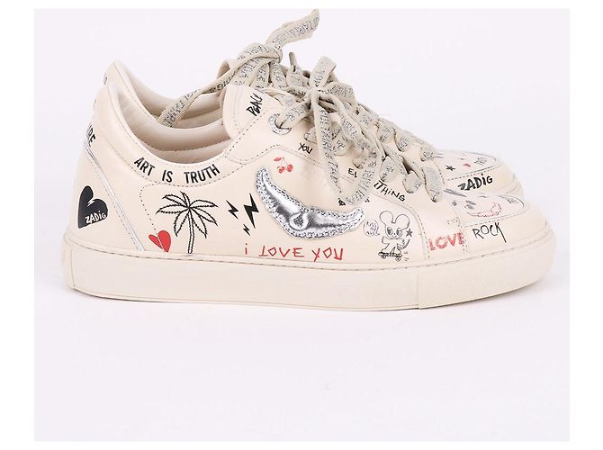 Zadig & Voltaire Sneakers FLY ON non utilizzate Bianco - vista 6