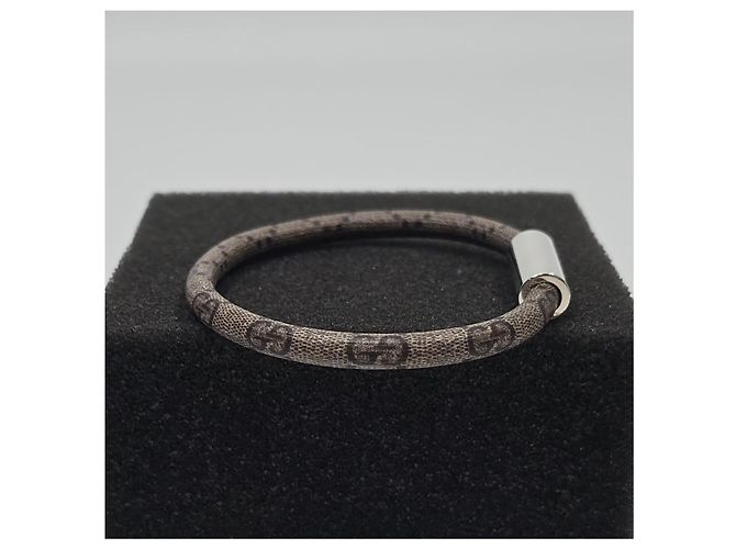 Gucci Bracelet GG Supreme avec logo Argenté - vue 4