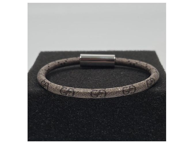 Gucci Bracelet GG Supreme avec logo Argenté - vue 5