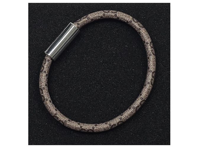 Gucci Bracelet GG Supreme avec logo Argenté - vue 8