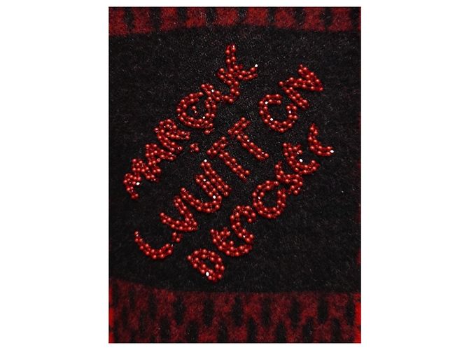 Louis Vuitton Giacca Bomber Varsity Damier Nero e Rosso - vista 3