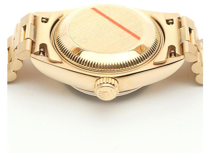 Rolex Datejust Gold Damenuhr Original mit Diamanten Golden - Ansicht 13