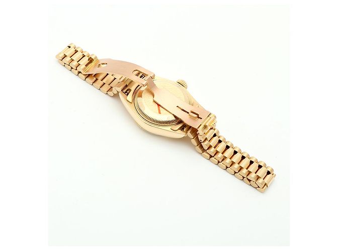 Rolex Datejust Gold Damenuhr Original mit Diamanten Golden - Ansicht 15
