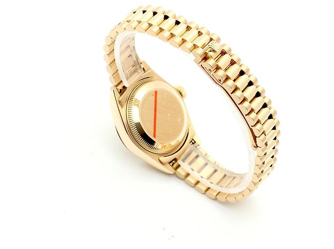 Rolex Datejust Gold Damenuhr Original mit Diamanten Golden - Ansicht 17