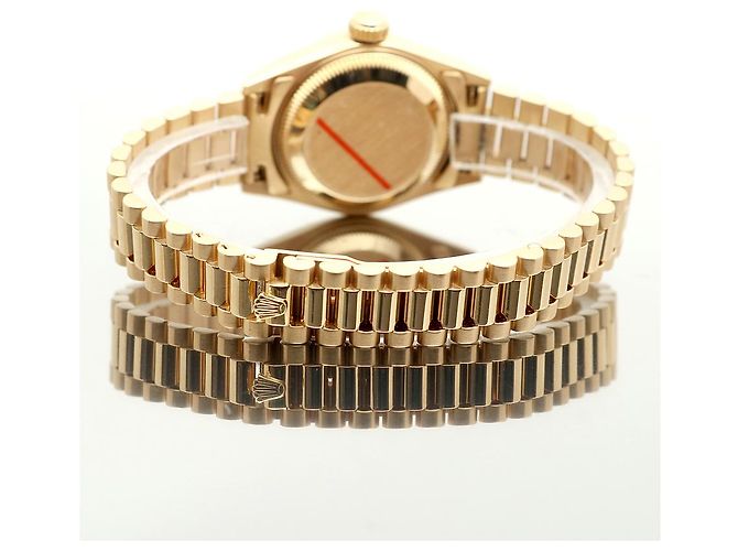 Rolex Datejust Gold Damenuhr Original mit Diamanten Golden - Ansicht 22