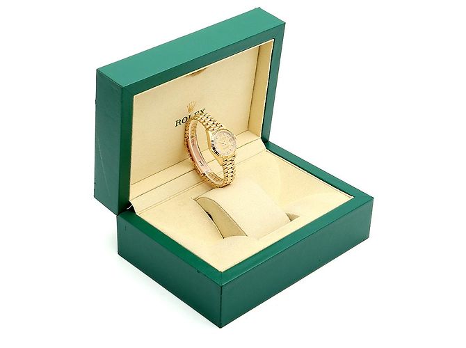 Rolex Datejust Gold Damenuhr Original mit Diamanten Golden - Ansicht 26