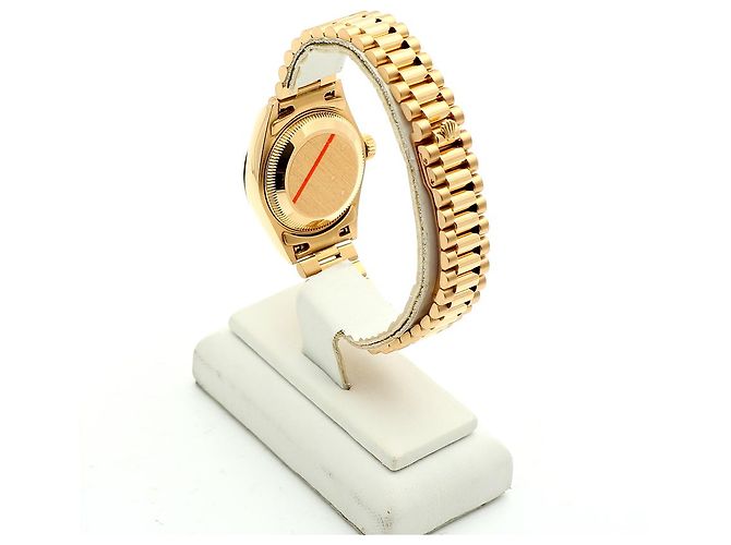 Rolex Datejust Gold Damenuhr Original mit Diamanten Golden - Ansicht 5