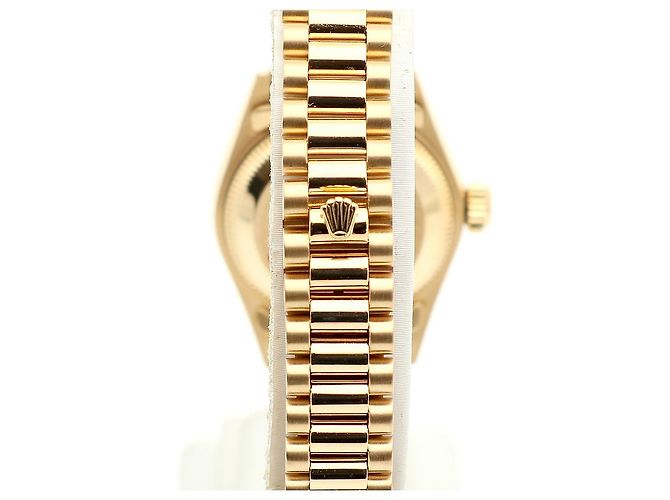 Rolex Datejust Gold Damenuhr Original mit Diamanten Golden - Ansicht 7