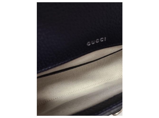 Horsebit 1955 Gucci Mini borsa a tracolla GG Supreme Horsebit blu e beige - vista 5
