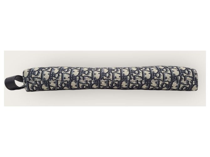 Dior Clutch con zip in jacquard Oblique beige e nero Marrone - vista 6