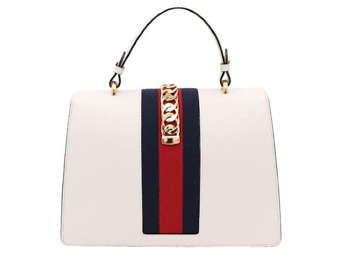 Gucci Borsa Tote e Borsa a Spalla Sylvie Medium Bianco - vista 3