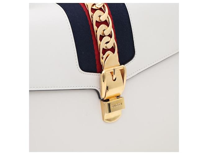 Gucci Borsa Tote e Borsa a Spalla Sylvie Medium Bianco - vista 5