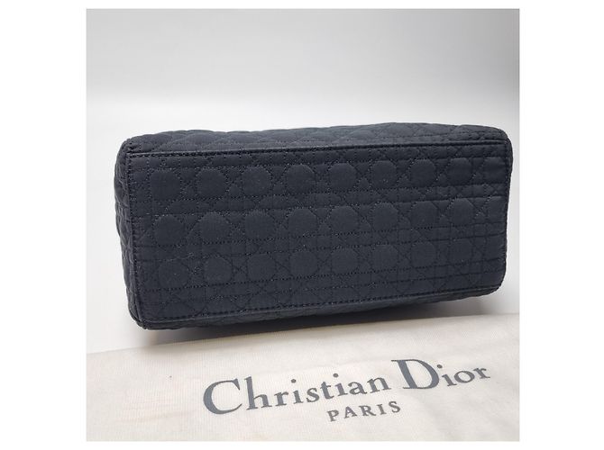 Dior Petit sac cabas Lady Cannage (Premium, Noir avec finitions dorées) - vue 17