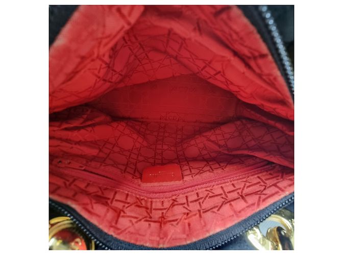 Dior Petit sac cabas Lady Cannage (Premium, Noir avec finitions dorées) - vue 18