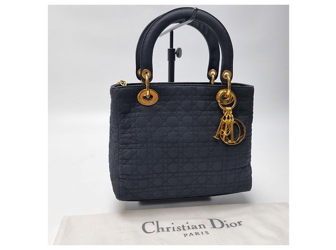 Dior Petit sac cabas Lady Cannage (Premium, Noir avec finitions dorées) - vue 4