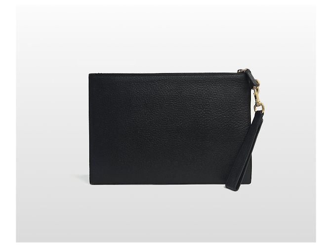 Gucci Clutch Pouch GG Marmont in pelle di vitello Nero - vista 4