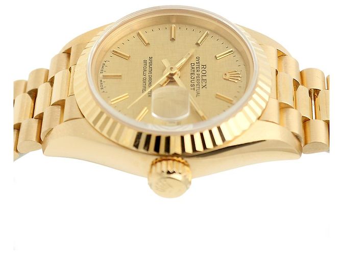 Rolex Reloj de oro para mujer Datejust Gold Index Bocas Dial Dorado - vista 12