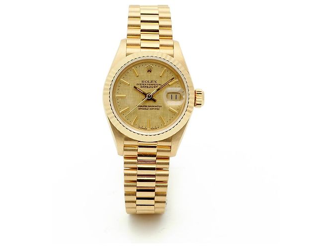 Rolex Reloj de oro para mujer Datejust Gold Index Bocas Dial Dorado - vista 13