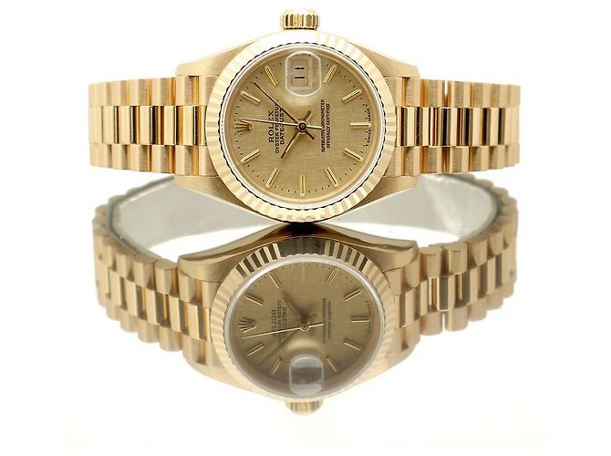 Rolex Reloj de oro para mujer Datejust Gold Index Bocas Dial Dorado - vista 17