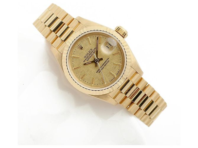 Rolex Reloj de oro para mujer Datejust Gold Index Bocas Dial Dorado - vista 20