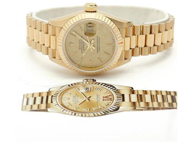Rolex Reloj de oro para mujer Datejust Gold Index Bocas Dial Dorado - vista 22