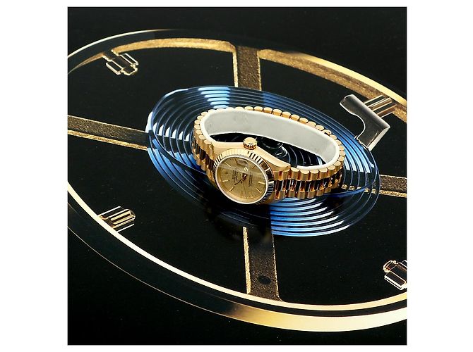 Rolex Reloj de oro para mujer Datejust Gold Index Bocas Dial Dorado - vista 24