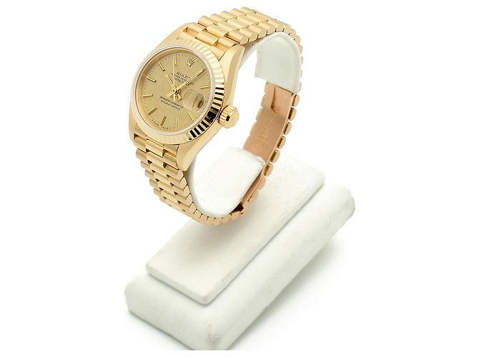 Rolex Reloj de oro para mujer Datejust Gold Index Bocas Dial Dorado - vista 4