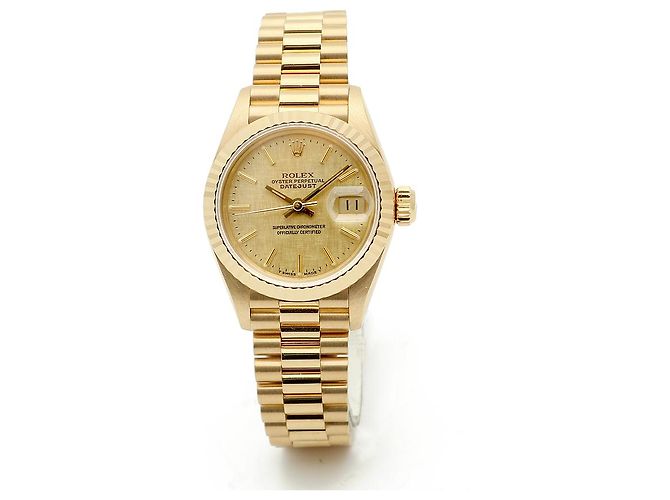 Rolex Reloj de oro para mujer Datejust Gold Index Bocas Dial Dorado - vista 8