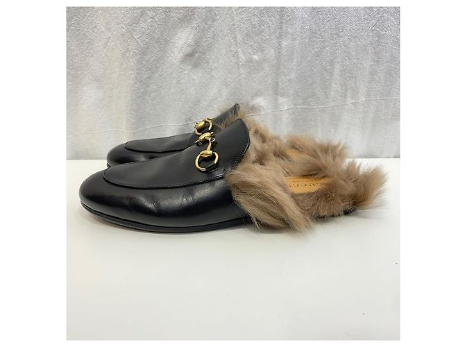 Gucci Mocassino in pelliccia con morsetto Horsebit Multicolore - vista 3