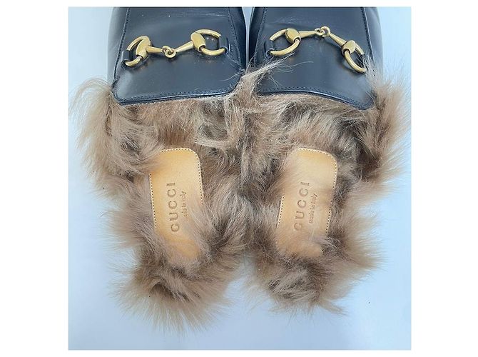 Gucci Mocassino in pelliccia con morsetto Horsebit Multicolore - vista 5
