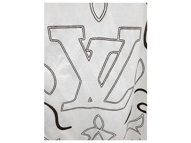 Louis Vuitton Besticktes Baumwoll-T-Shirt XXL Silber - Ansicht 4